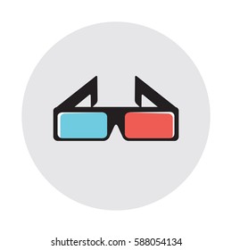 3D glasses, vector
