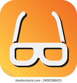 3d Glasses Vector Glyph Gradient Background Icon For Personal And Commercial Use.
