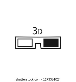 3D glasses vector icon 10 eps