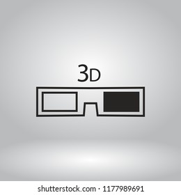 3D glasses vector icon 10 eps