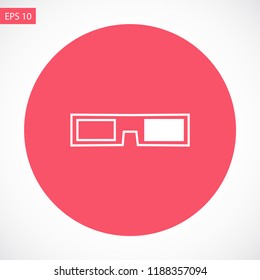 3D glasses vector icon 10 eps
