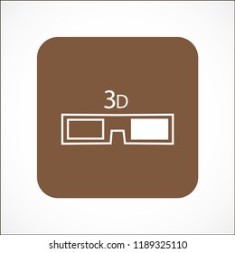 3D glasses vector icon 10 eps