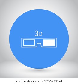3D glasses vector icon 10 eps
