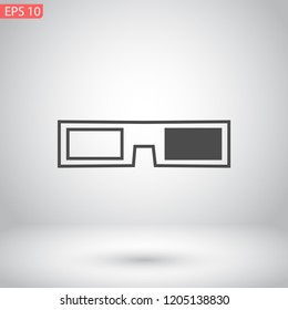3D glasses vector icon 10 eps
