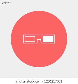 3D glasses vector icon 10 eps