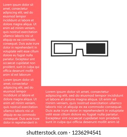 3D glasses vector icon 10 eps