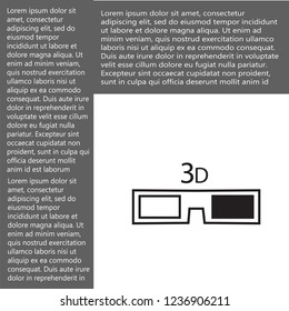 3D glasses vector icon 10 eps