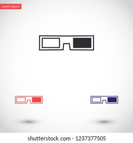 3D glasses vector icon 10 eps