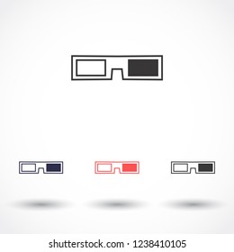3D glasses vector icon 10 eps