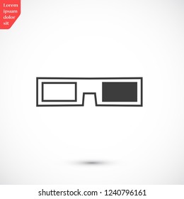 3D glasses vector icon 10 eps