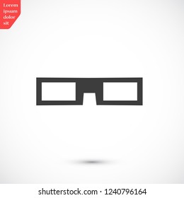 3D glasses vector icon 10 eps