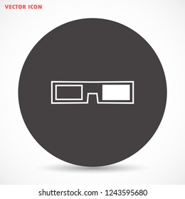 3D glasses vector icon 10 eps