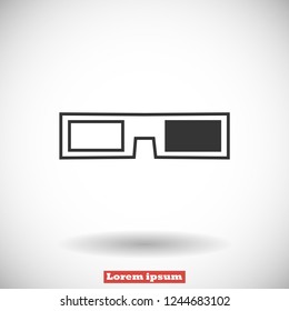 3D glasses vector icon 10 eps