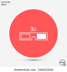 3D glasses vector icon 10 eps