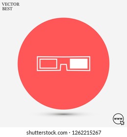 3D glasses vector icon 10 eps