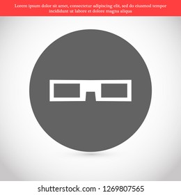 3D glasses vector icon 10 eps