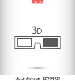 3D glasses vector icon 10 eps
