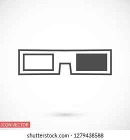 3D glasses vector icon 10 eps