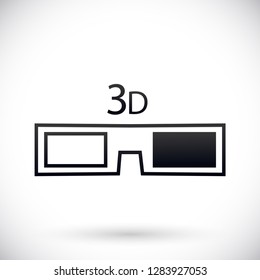 3D glasses vector icon 10 eps