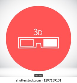3D glasses vector icon 10 eps