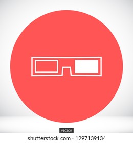 3D glasses vector icon 10 eps