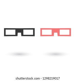 3D glasses vector icon 10 eps