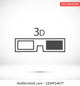 3D glasses vector icon 10 eps