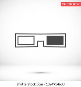 3D glasses vector icon 10 eps