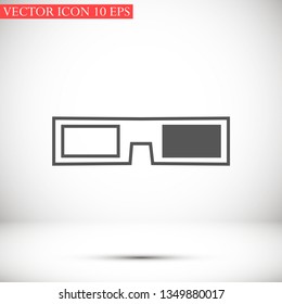 3D glasses vector icon 10 eps