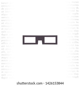 3D glasses vector icon 10 eps , Lorem ipsum Flat design