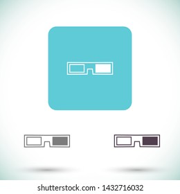 3D glasses vector icon 10 eps , Lorem ipsum Flat design