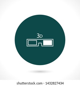 3D glasses vector icon 10 eps , Lorem ipsum Flat design