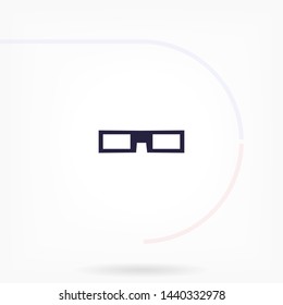 3D glasses vector icon 10 eps , Lorem ipsum Flat design