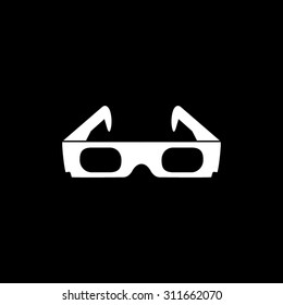 3d glasses  - vector icon