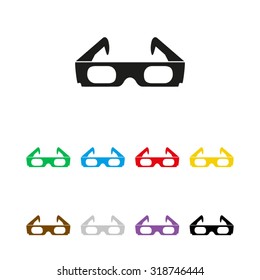  3d glasses  - vector icon