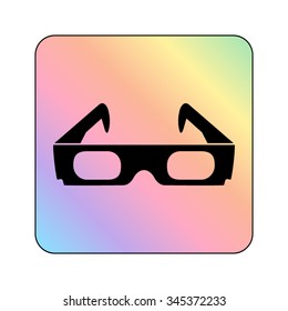 3d glasses - vector icon
