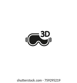 3d glasses vector icon