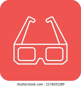3d Glasses vector icon. Can be used for printing, mobile and web applications.