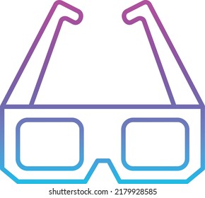 3d Glasses vector icon. Can be used for printing, mobile and web applications.