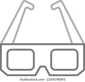 3D-Brillen-Vektorsymbol. Kann für Druck-, Mobil- und Web-Anwendungen verwendet werden.