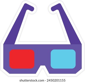 3d Glasses vector icon. Can be used for printing, mobile and web applications.