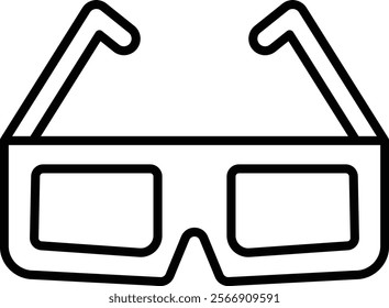 3d Glasses vector icon. Can be used for printing, mobile and web applications.