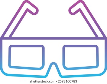 3d Glasses vector icon. Can be used for printing, mobile and web applications.