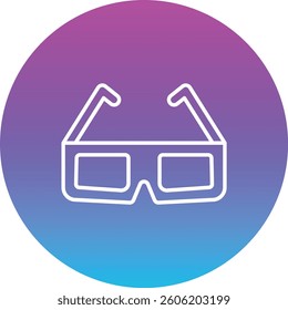 3d Glasses vector icon. Can be used for printing, mobile and web applications.