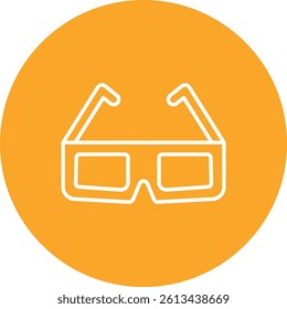 3d Glasses vector icon. Can be used for printing, mobile and web applications.