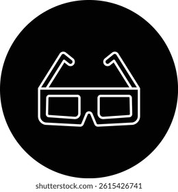 3d Glasses vector icon. Can be used for printing, mobile and web applications.