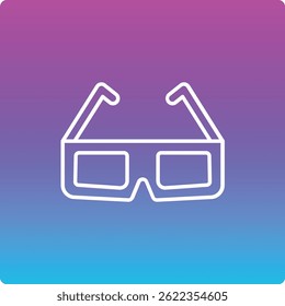 3d Glasses vector icon. Can be used for printing, mobile and web applications.