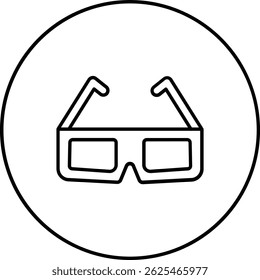 3d Glasses vector icon. Can be used for printing, mobile and web applications.