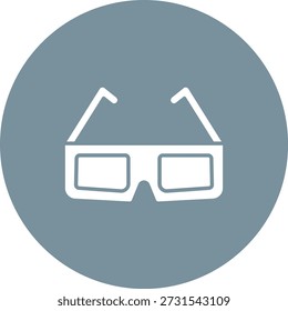 Icono de Vector de gafas 3d. Se puede utilizar para aplicaciones de impresión, móviles y de Web.