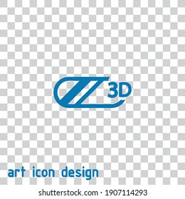 3d glasses vector icon on an abstract background